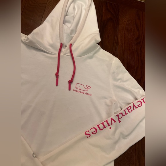 Vineyard Vines Performance White & Pink Long-sleeve Hoodie Size Small - Picture 3 of 6